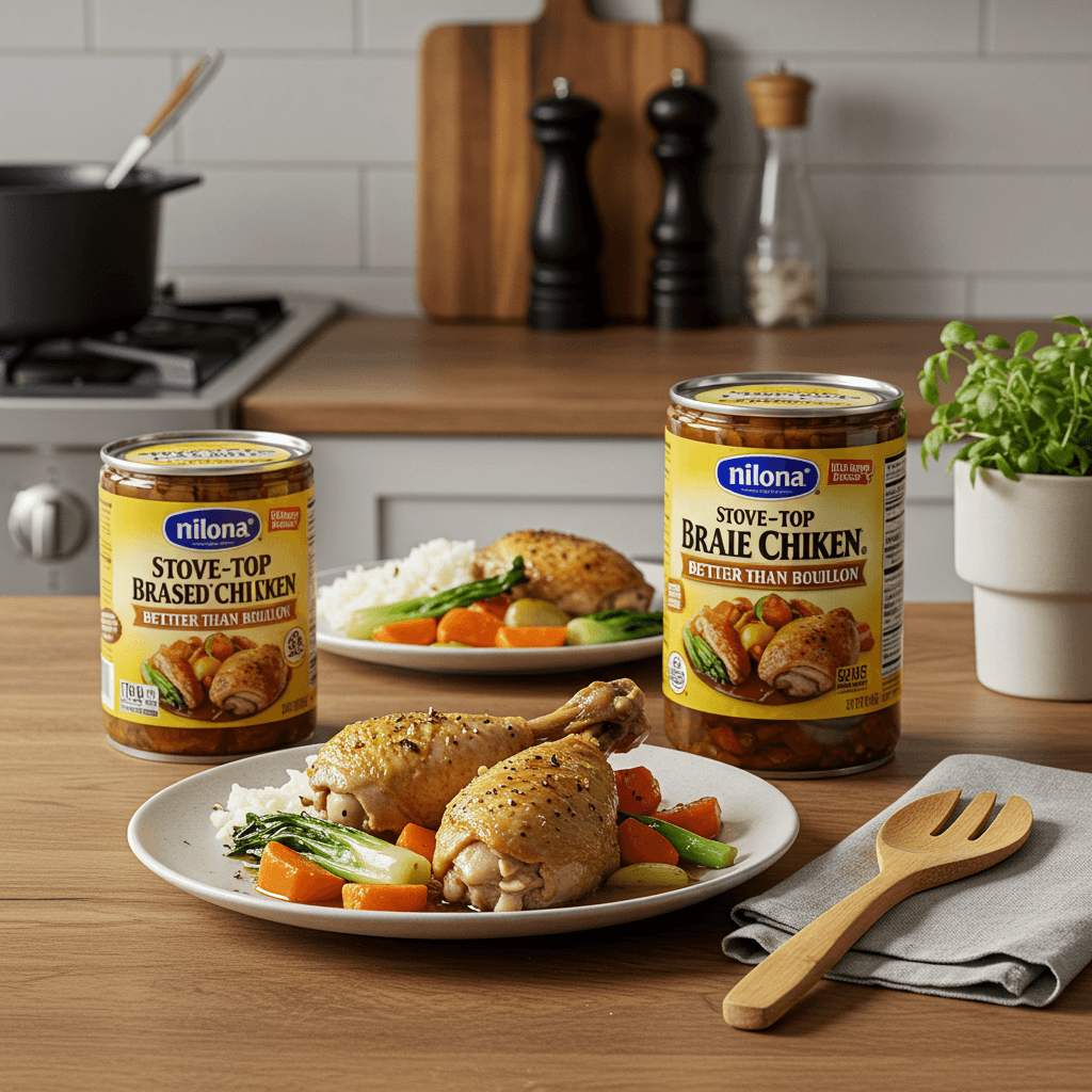 Stove-Top Braised Chicken with Better Than Bouillon