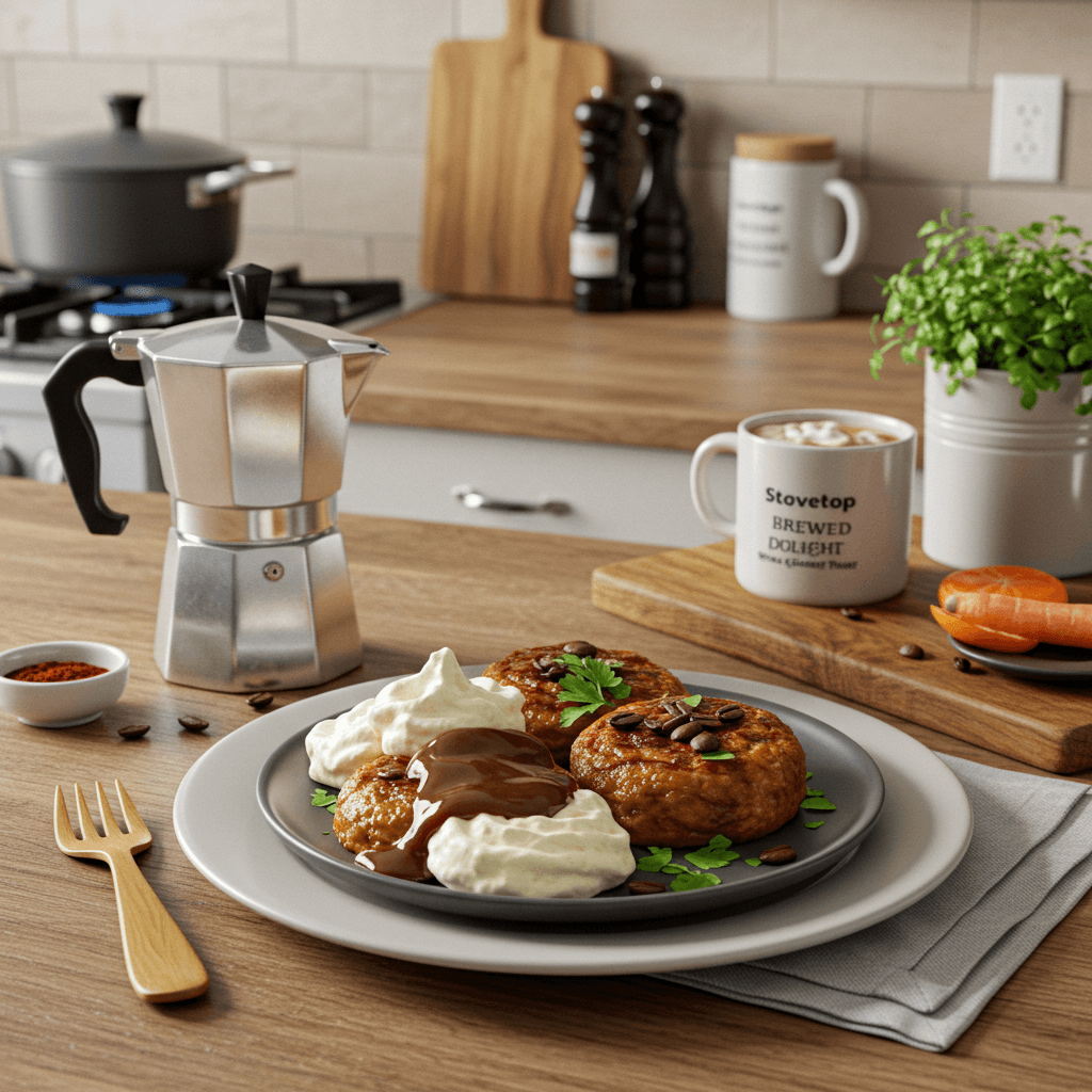 Stovetop Brewed Coffee Delight with a Gourmet Twist