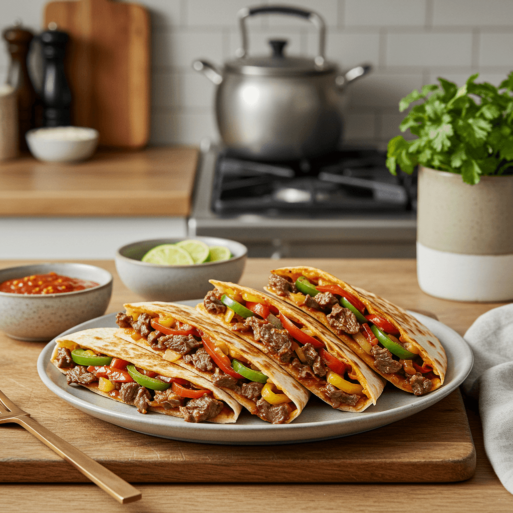 Stovetop Korean Beef Quesadillas
