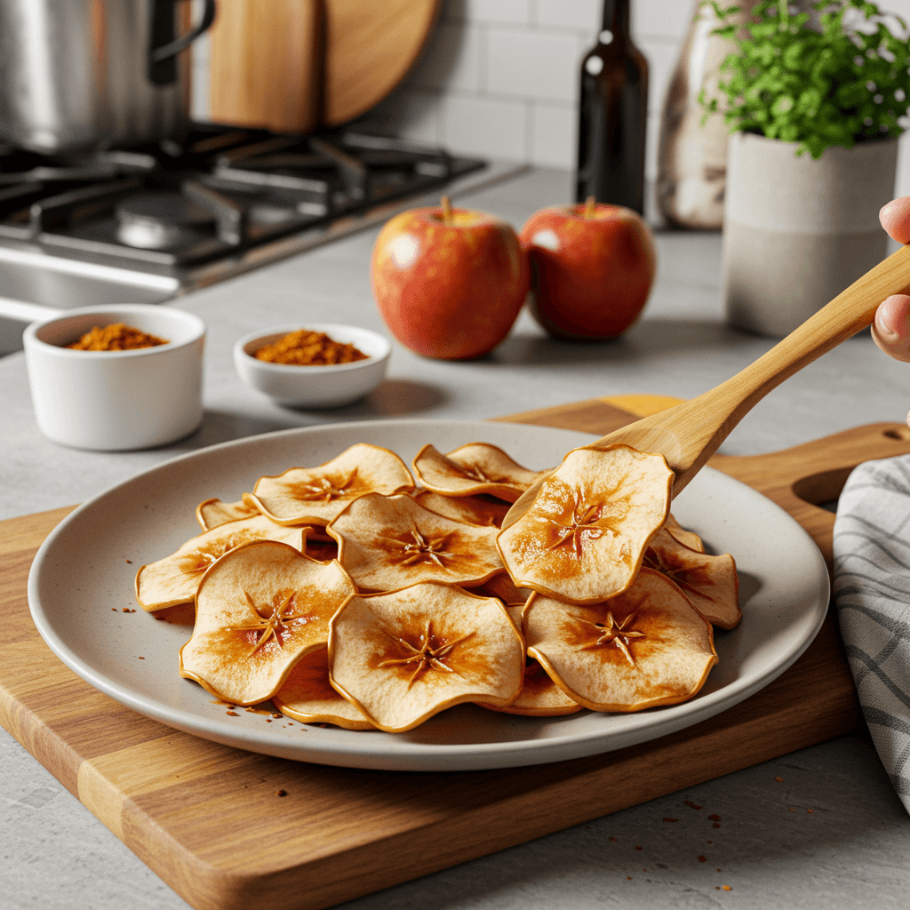 Sweet and Crisp Baked Apple Chips