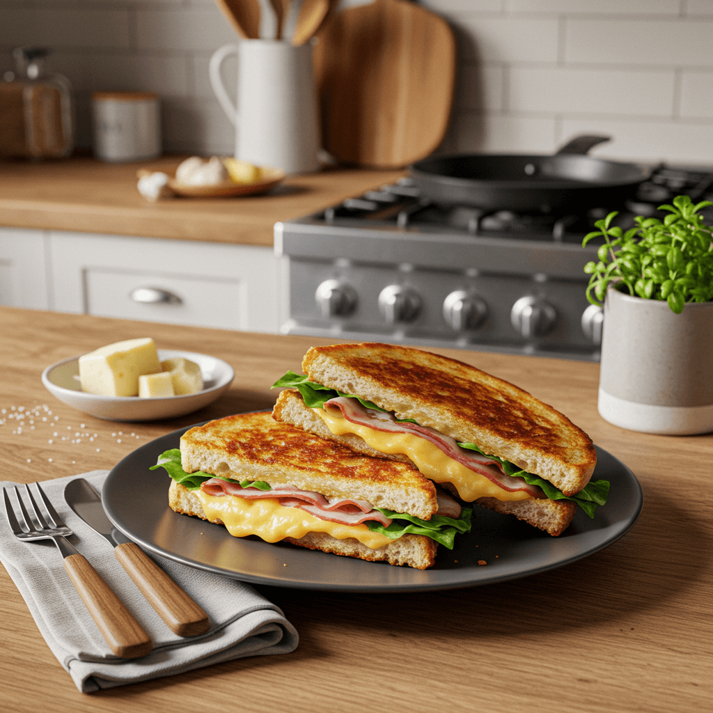 Ultimate Crispy Pan-Fried Grilled Cheese Sandwich
