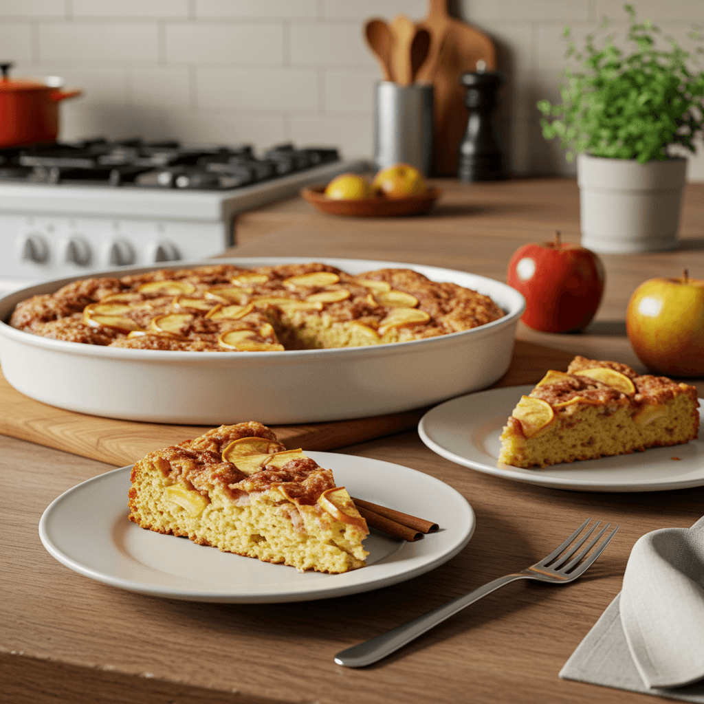 Apple Spoon Cake Recipe (4 Steps)