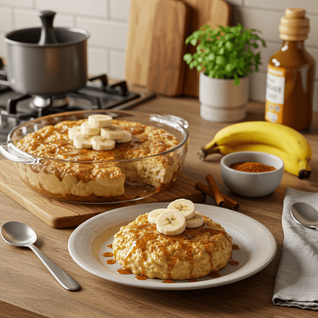 Banana-Cinnamon Microwave Pudding