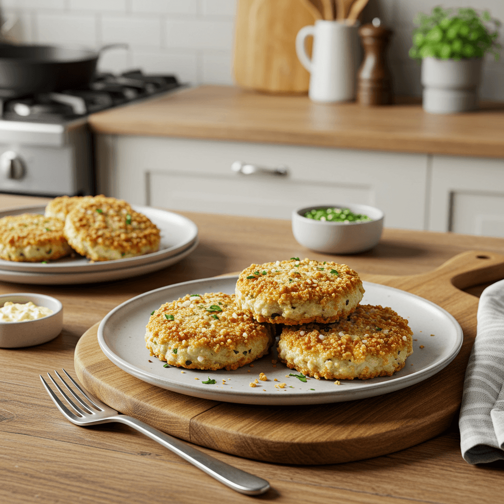 Broiled Parmesan-Crusted Chicken Patties