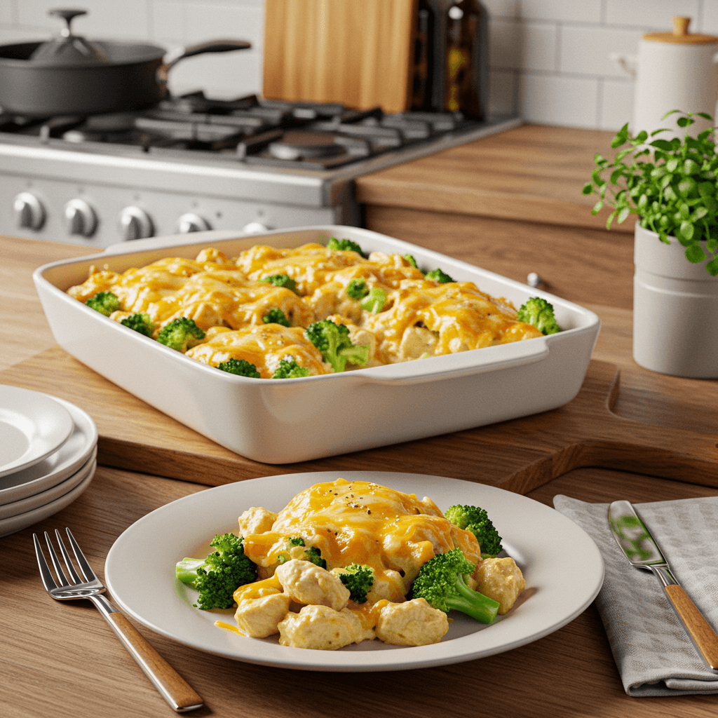 Cheesy Chicken and Broccoli Casserole Delight