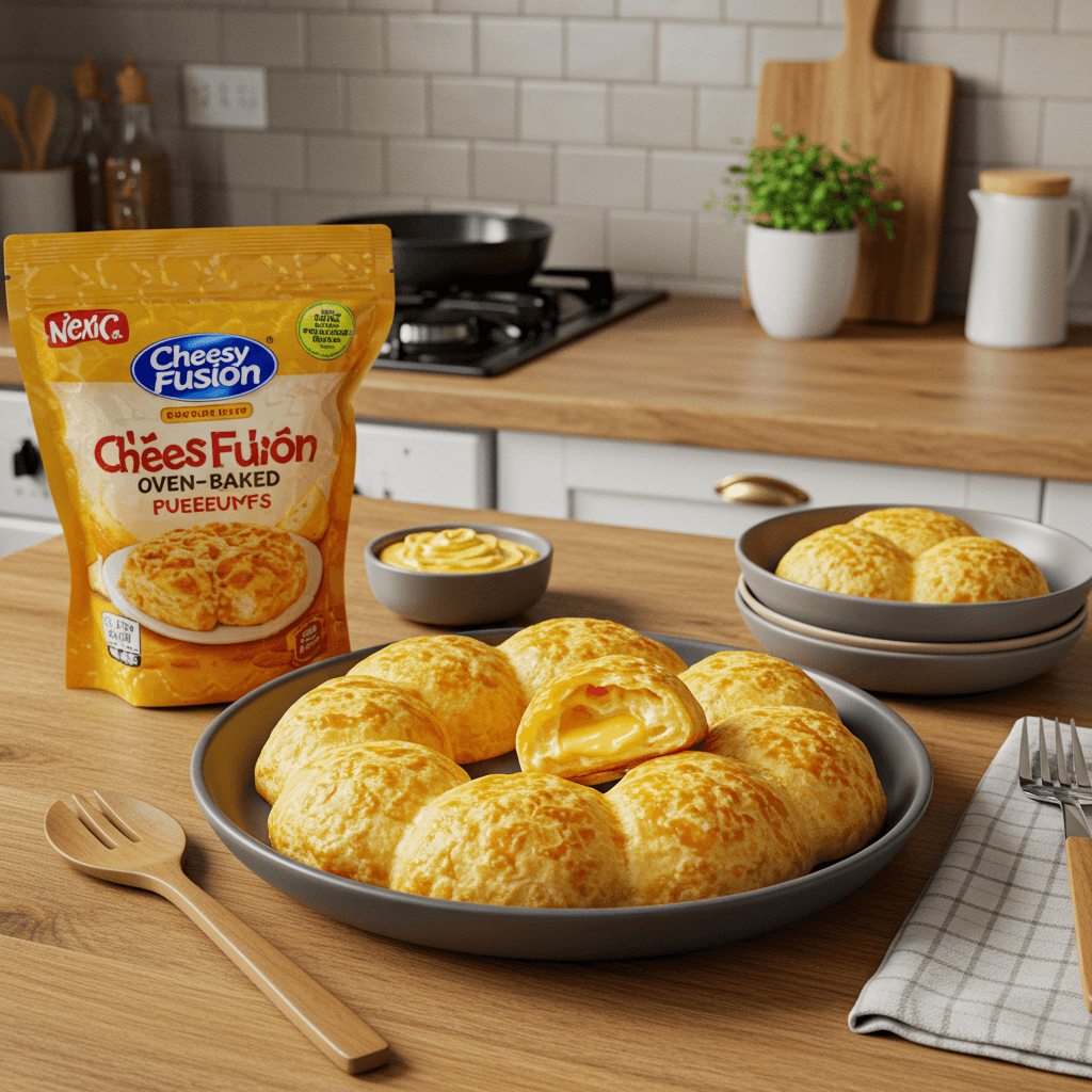 Cheesy Fusion Oven-Baked Cheese Puffs