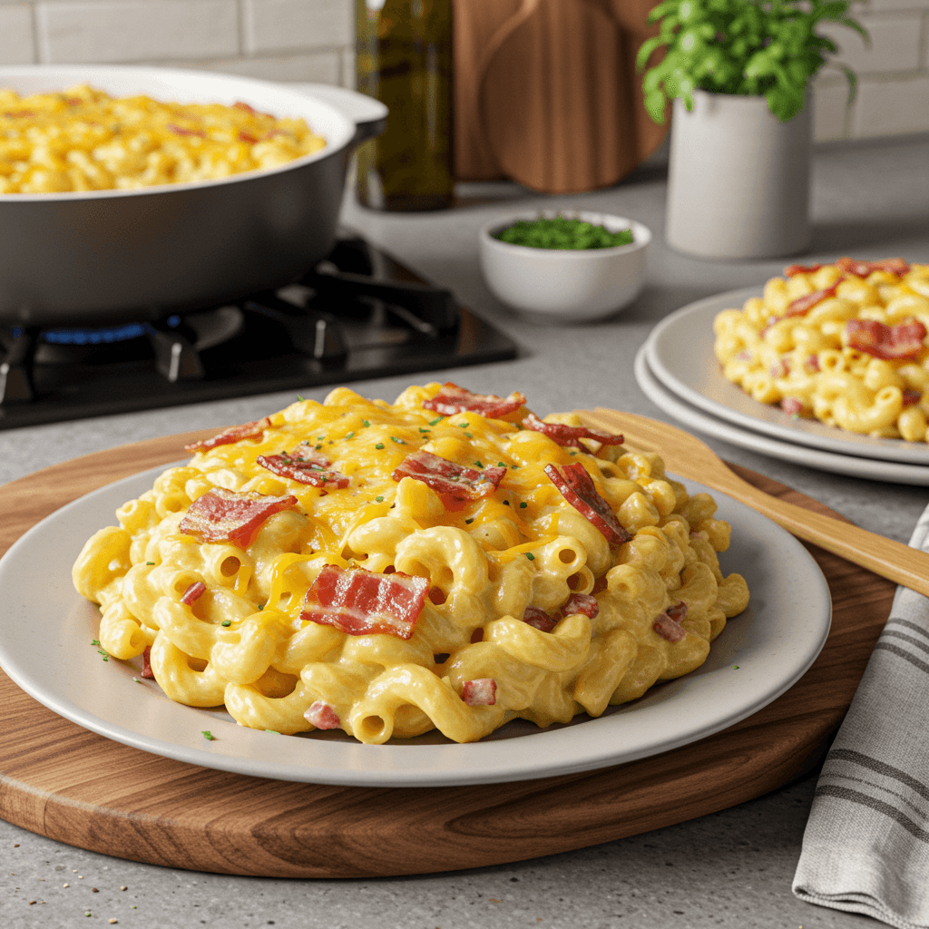 Cheesy Oven-Baked Bacon Macaroni Surprise