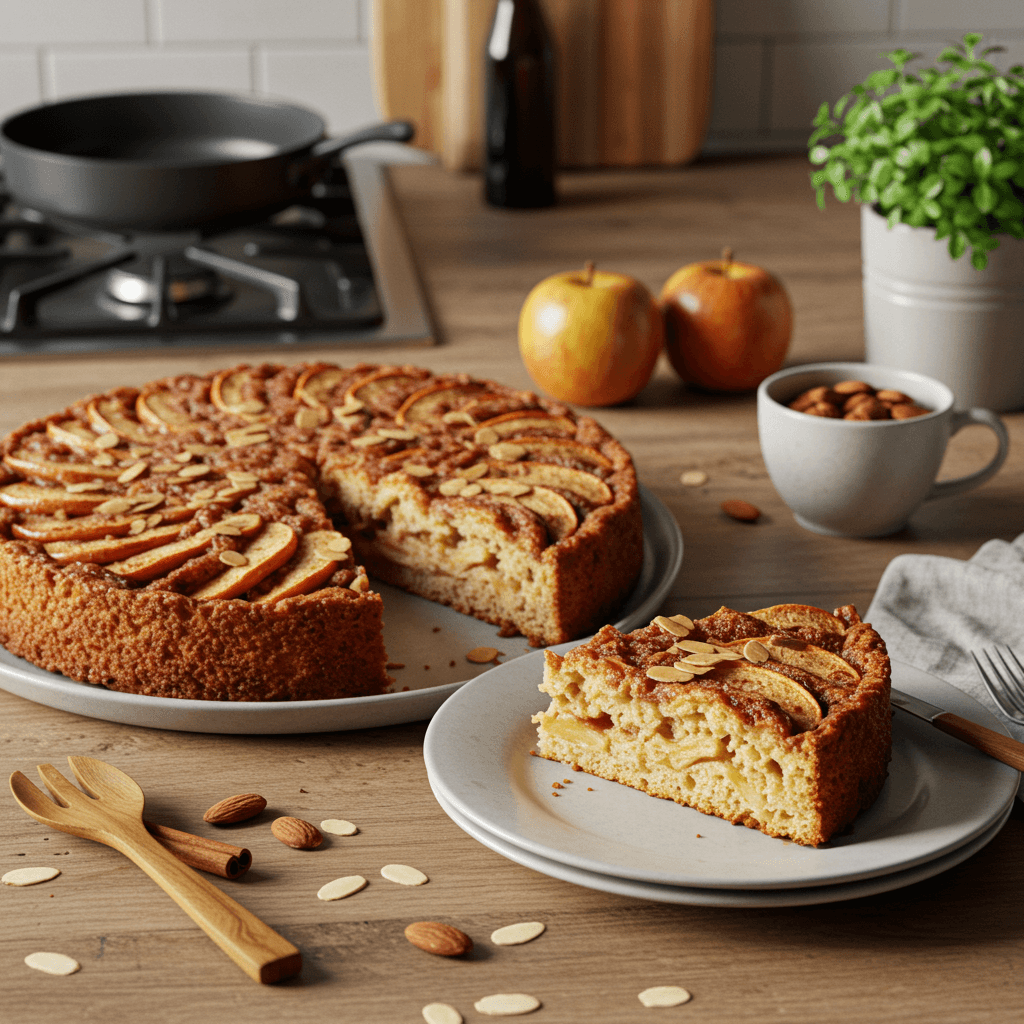 Cinnamon Apple Almond Cake