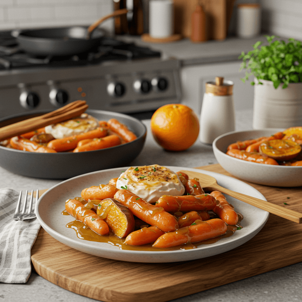 Cinnamon-Infused Carrot & Sweet Potato Orange Glaze
