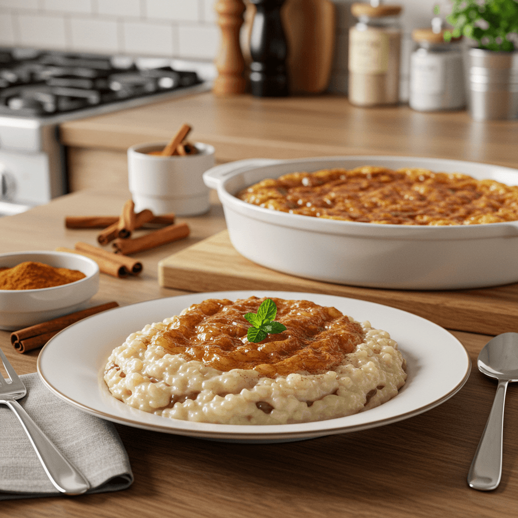 Classic Cinnamon-Infused Rice Pudding Delight