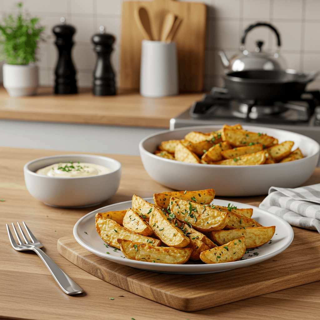 Crispy Herbed Potato Wedges