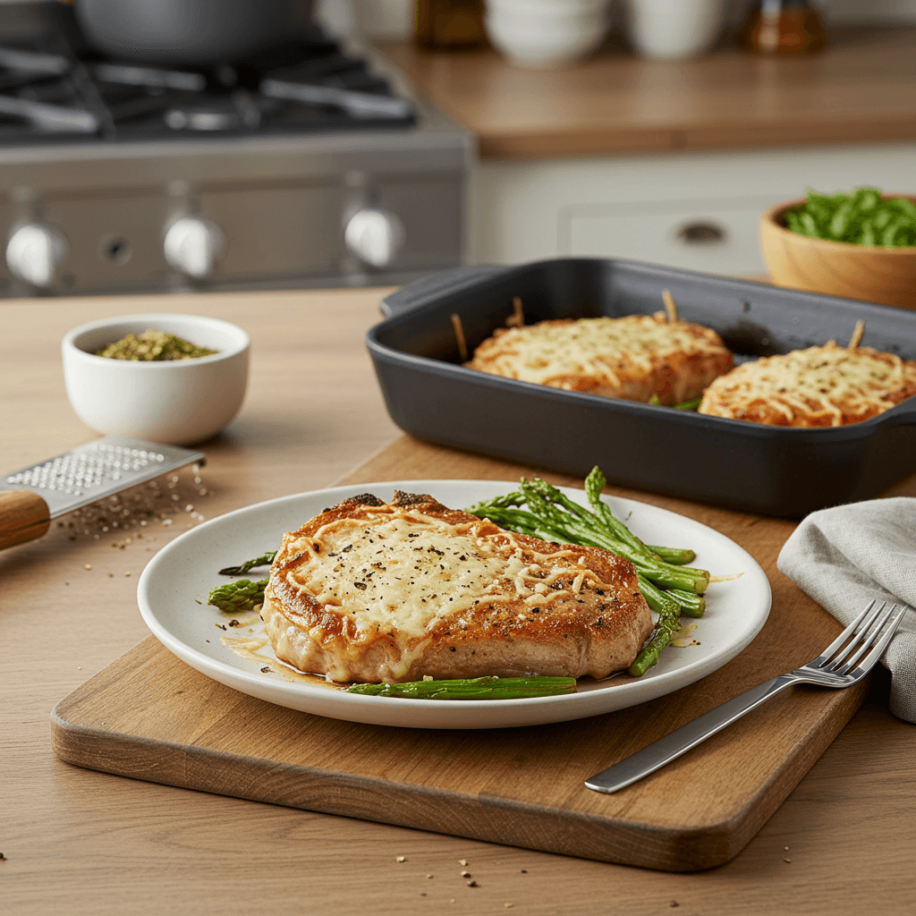 Crispy Oven-Baked Parmesan Pork Chops