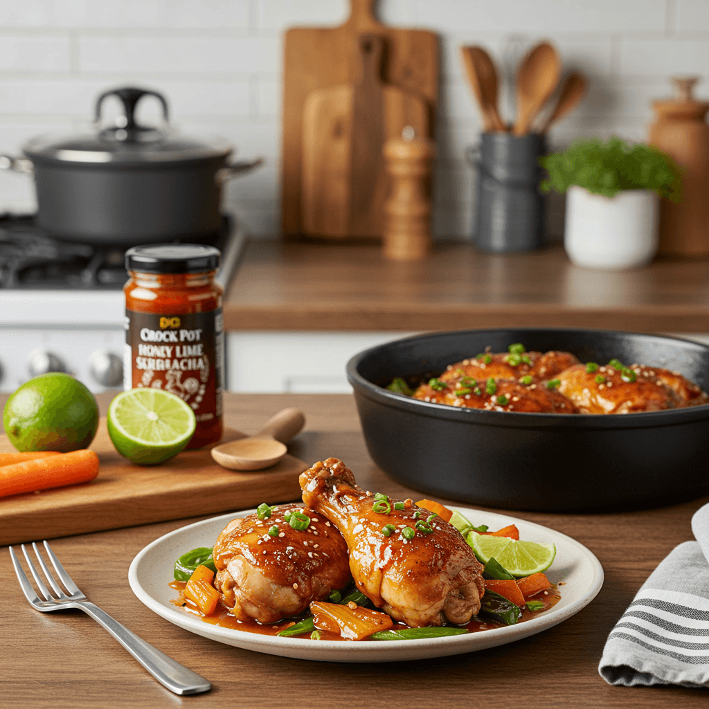 Crock Pot Honey Lime Sriracha Chicken Thighs