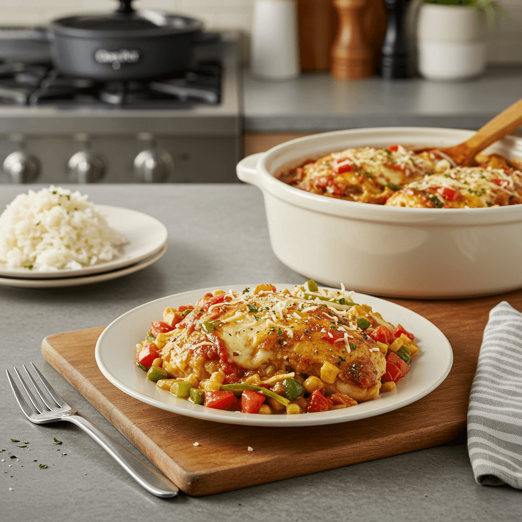 Crock Pot Italian Parmesan Chicken Delight