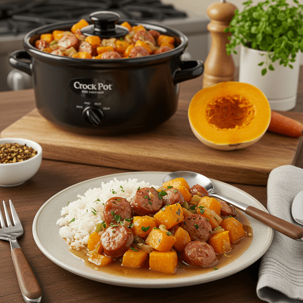 Crock Pot Italian Sausage and Butternut Squash Stew