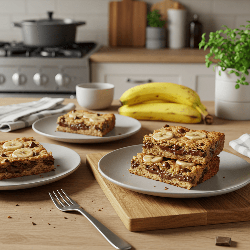 Decadent Banana Chocolate Chip Bars