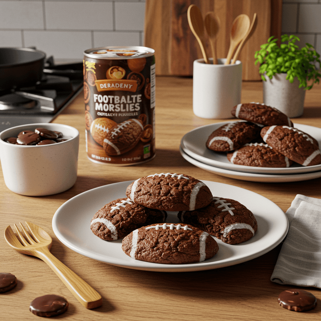 Decadent Chocolate Football Morsel Cookies
