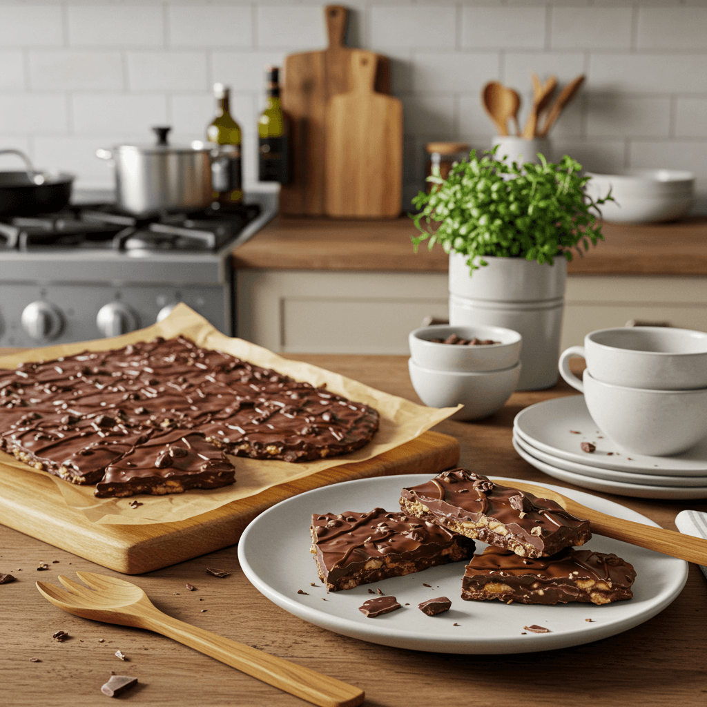 Decadent Oven-Baked Chocolate Bark Delight