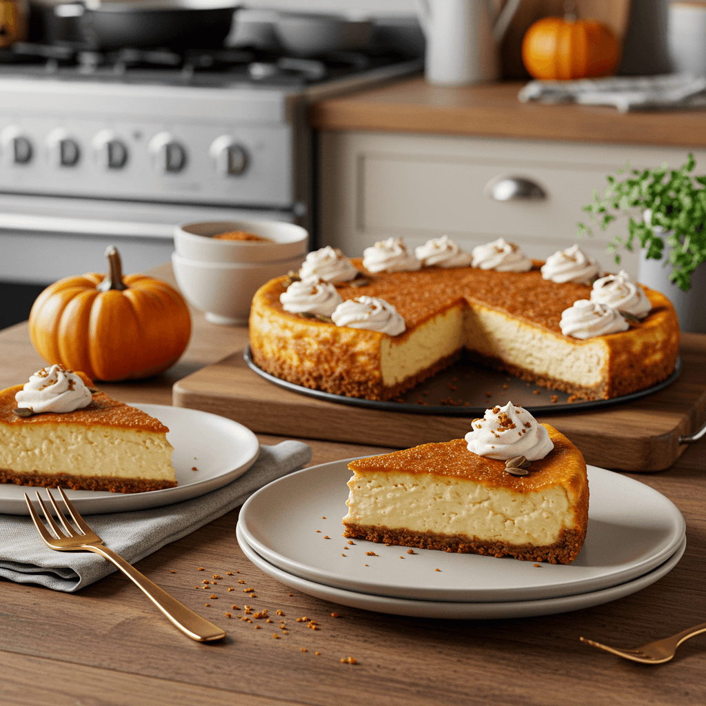 Decadent Pumpkin Spice Gingersnap Cheesecake