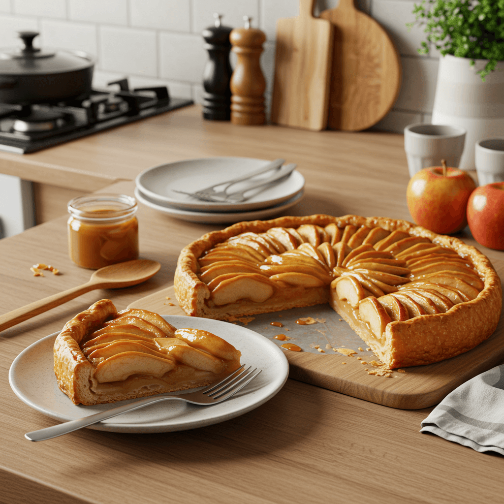 Delectable Caramel Apple Puff Pastry Tart