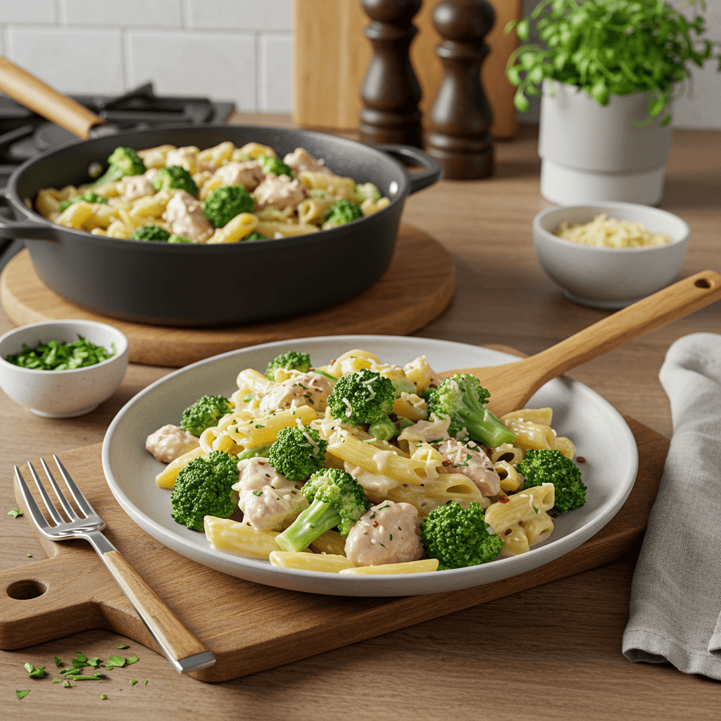 Delicious One-Pot Creamy Chicken and Broccoli Pasta