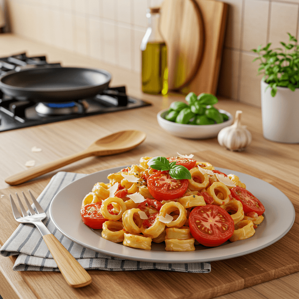 Delicious Tomato and Parmesan Ring Pasta Delight