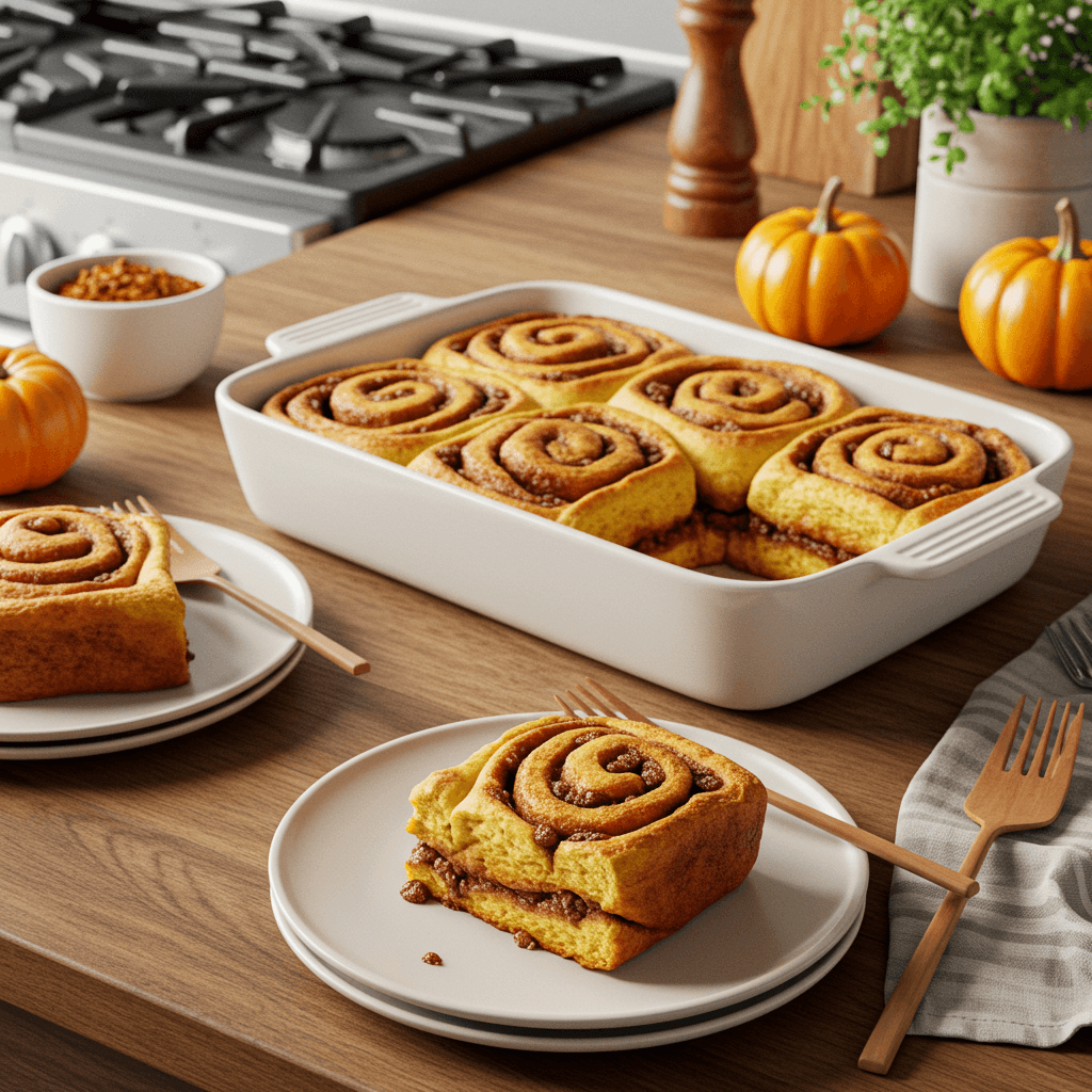 Delightful Pumpkin Spice Cinnamon Roll Bake