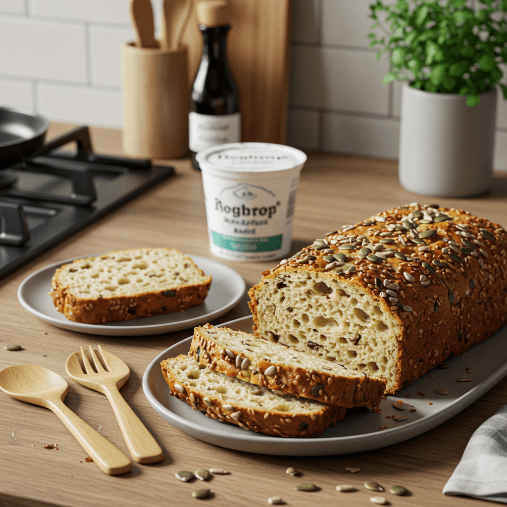 Greek Yogurt Breakfast Bread with Mixed Seeds