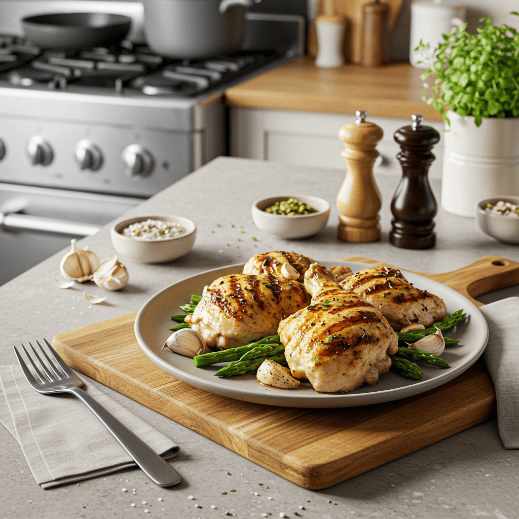 Grilled Herb-Marinated Garlic Infused Chicken