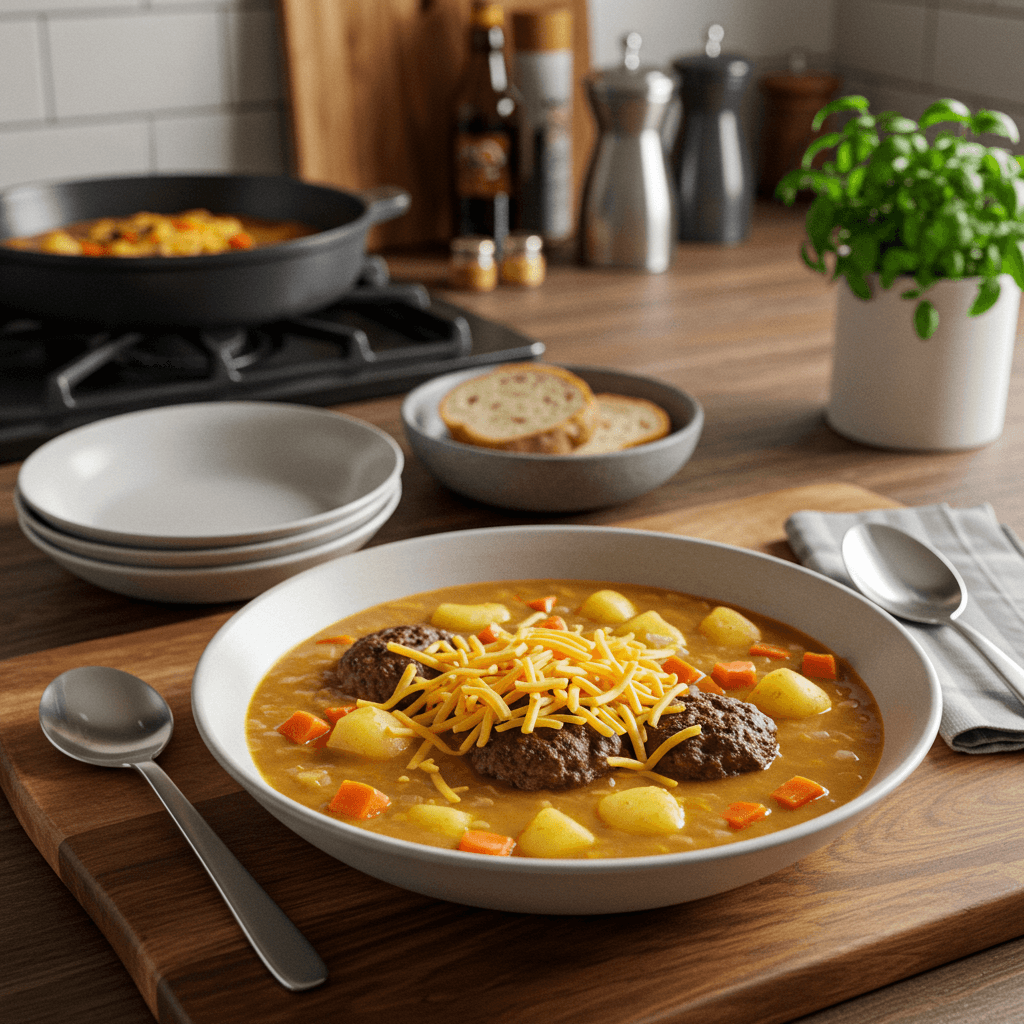 HAMBURGER POTATO SOUP – The Southern Lady Cooks