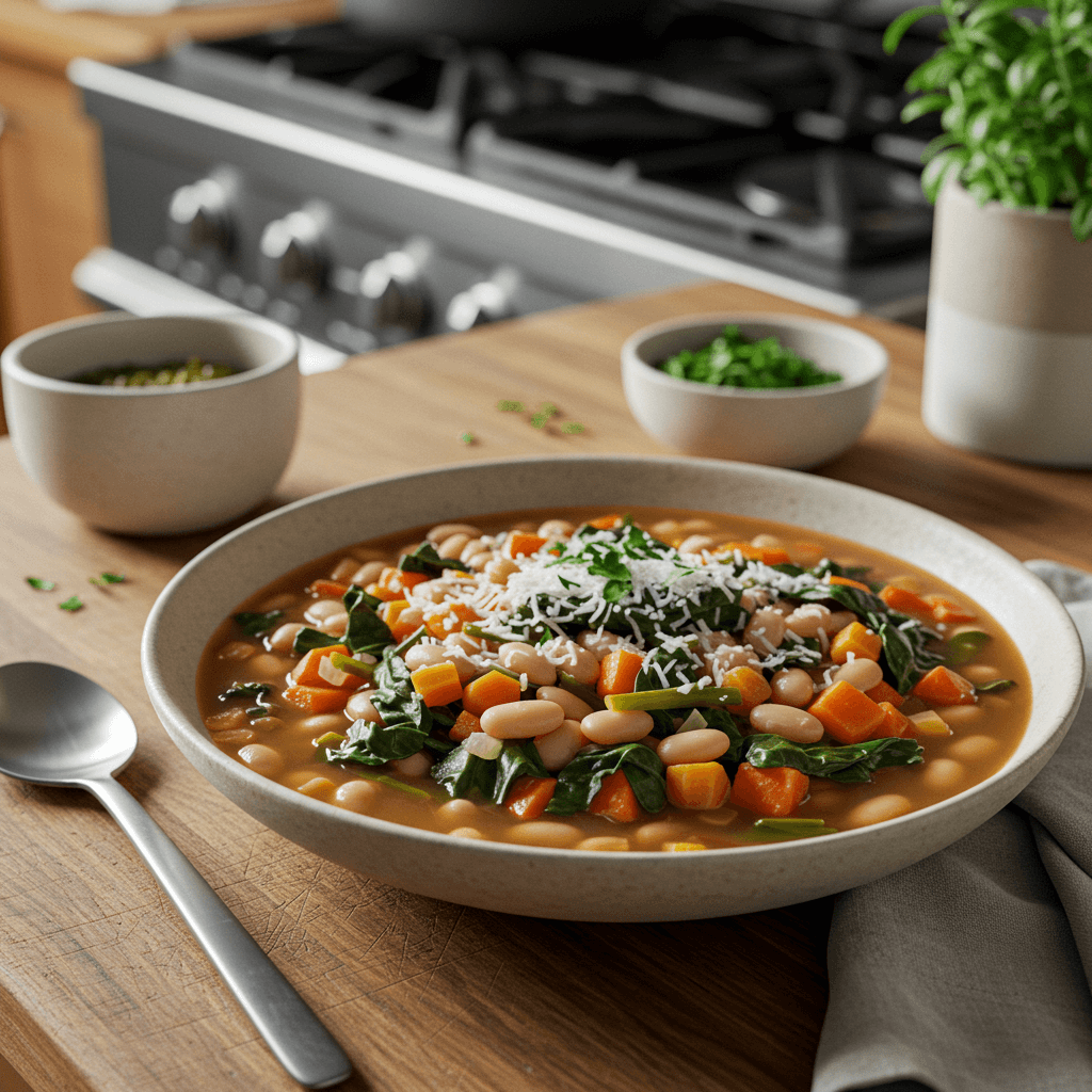 Hearty Stove-Top Bean and Greens Soup