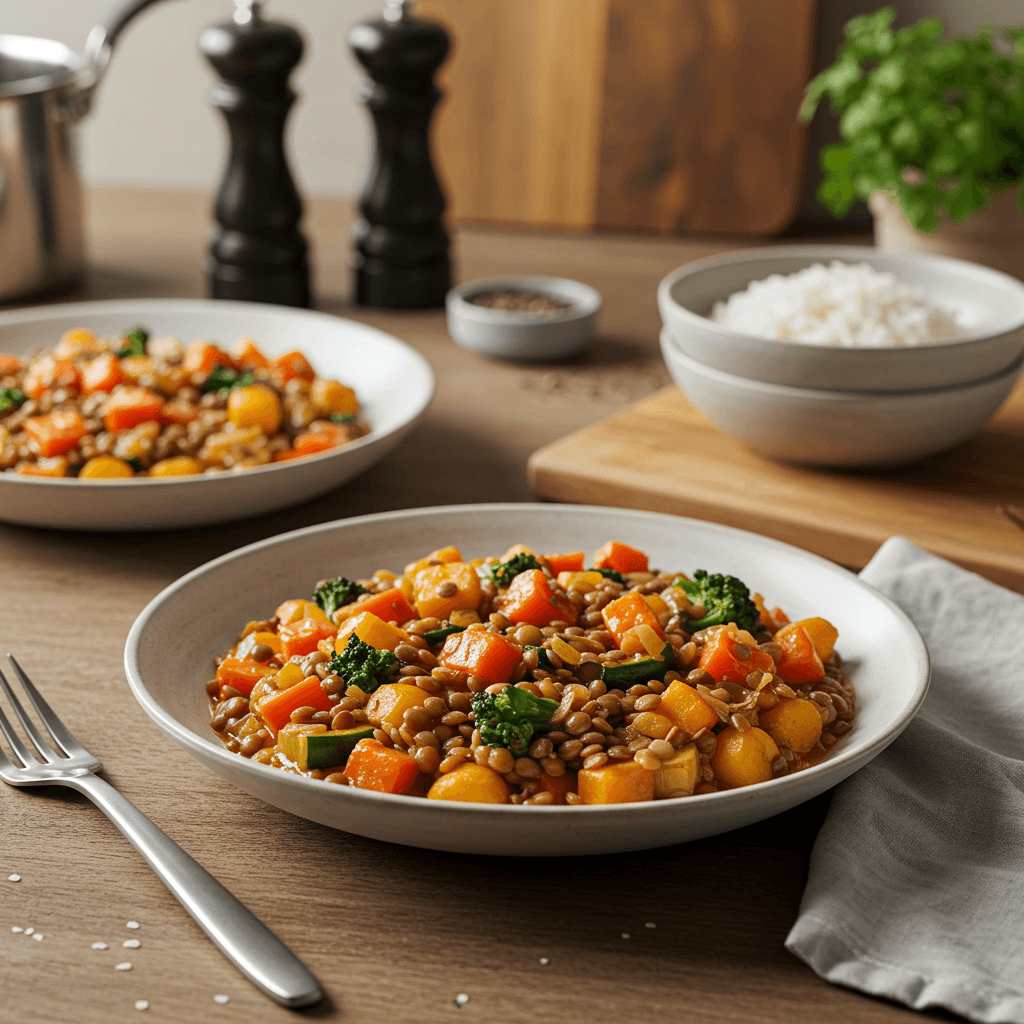 Hearty Vegetable & Lentil Stove-Top Stew