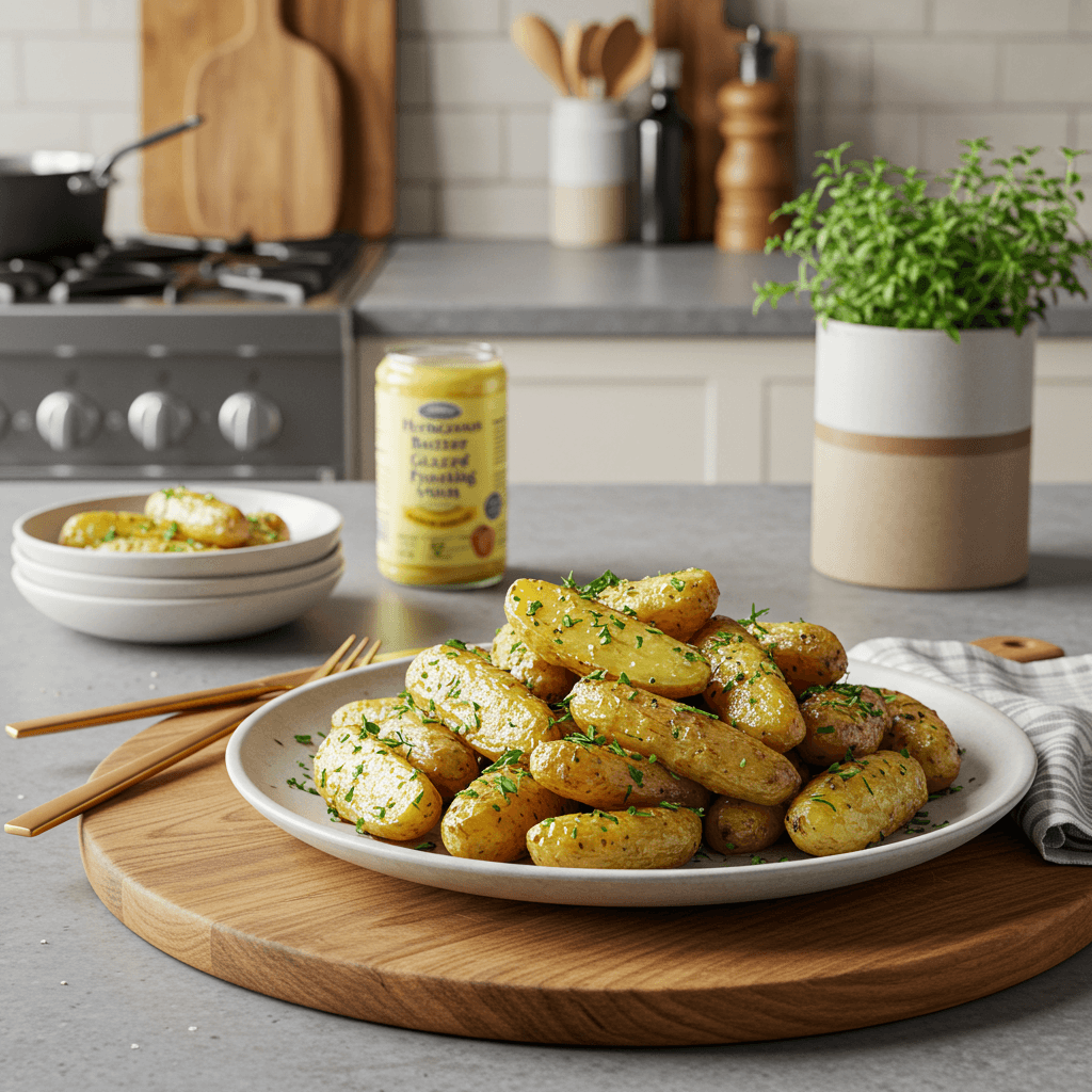 Herbaceous Butter Glazed Fingerling Potatoes