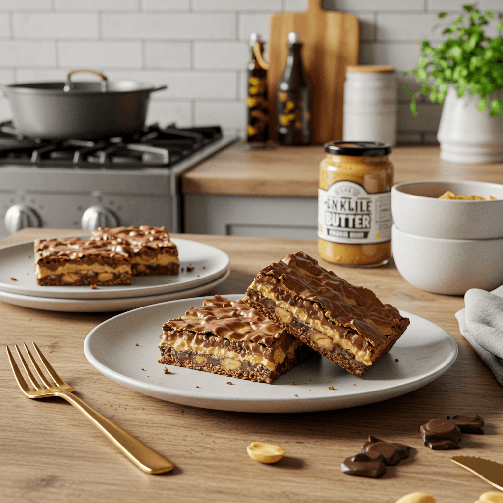 Irresistible Chocolate-Peanut Butter Crunch Bars