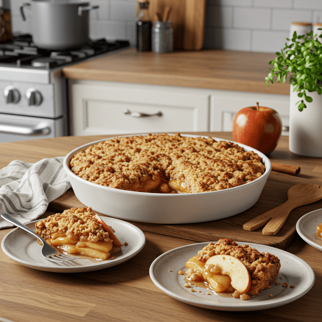 Irresistible Tri-Apple Crisp with a Sweet Vanilla Crumble