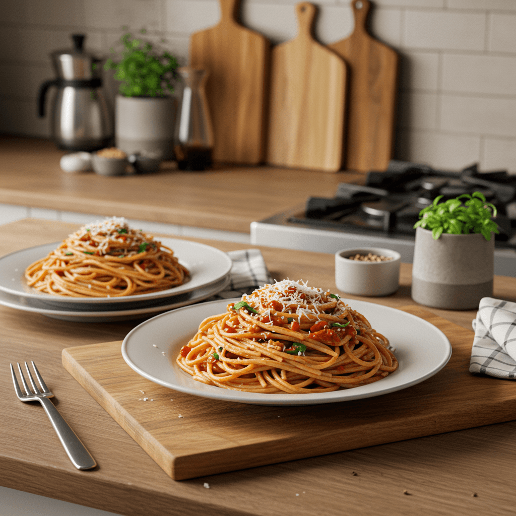 Italian Herb Infused Spaghetti with Savory Pasta Sauce