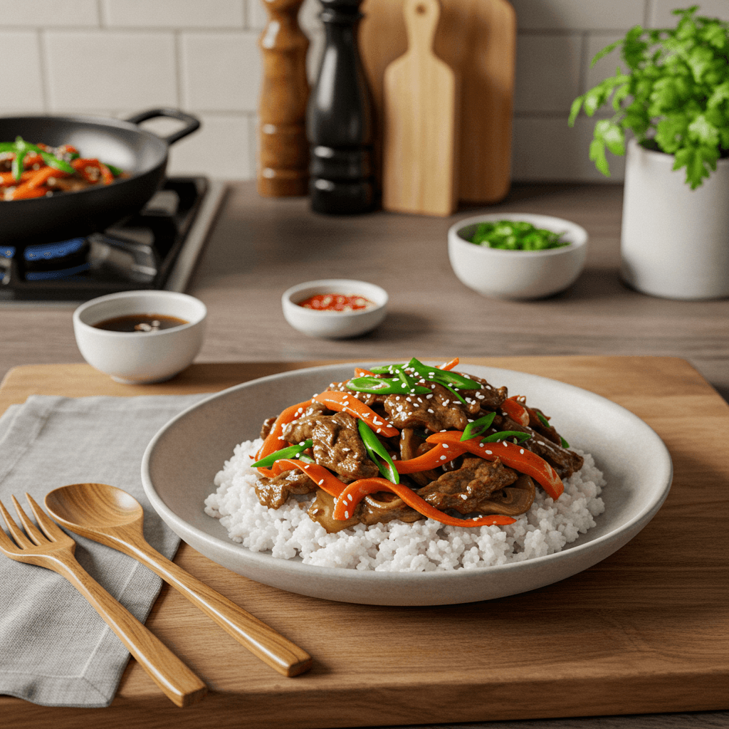 Korean Bulgogi Sauteed Rice Bowl