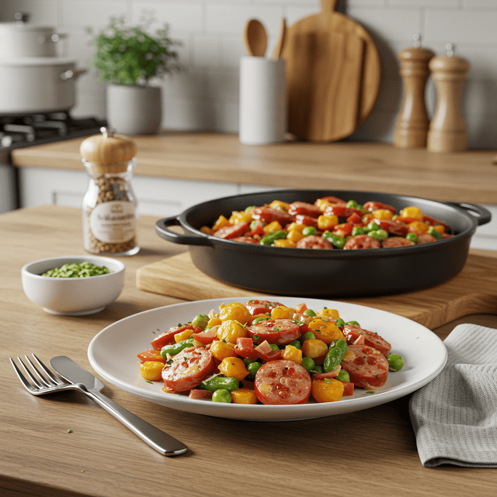 Microwave Delight: Sausage and Veggie Medley