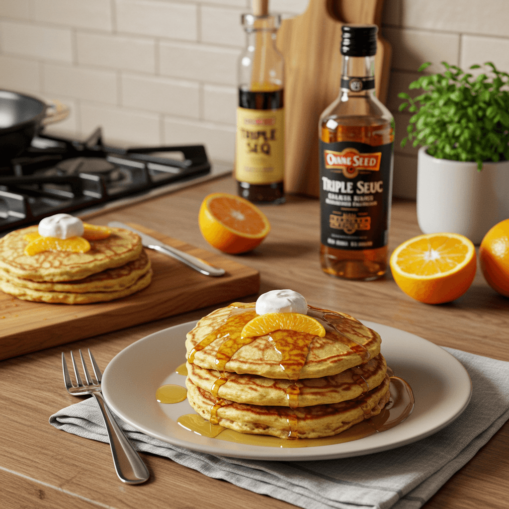 Orange-Scented Triple Sec Breakfast Pancakes