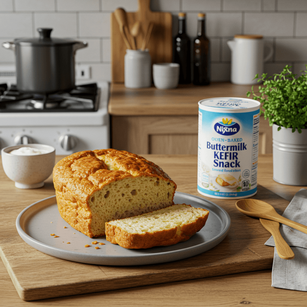 Oven-Baked Buttermilk Kefir Bread Snack