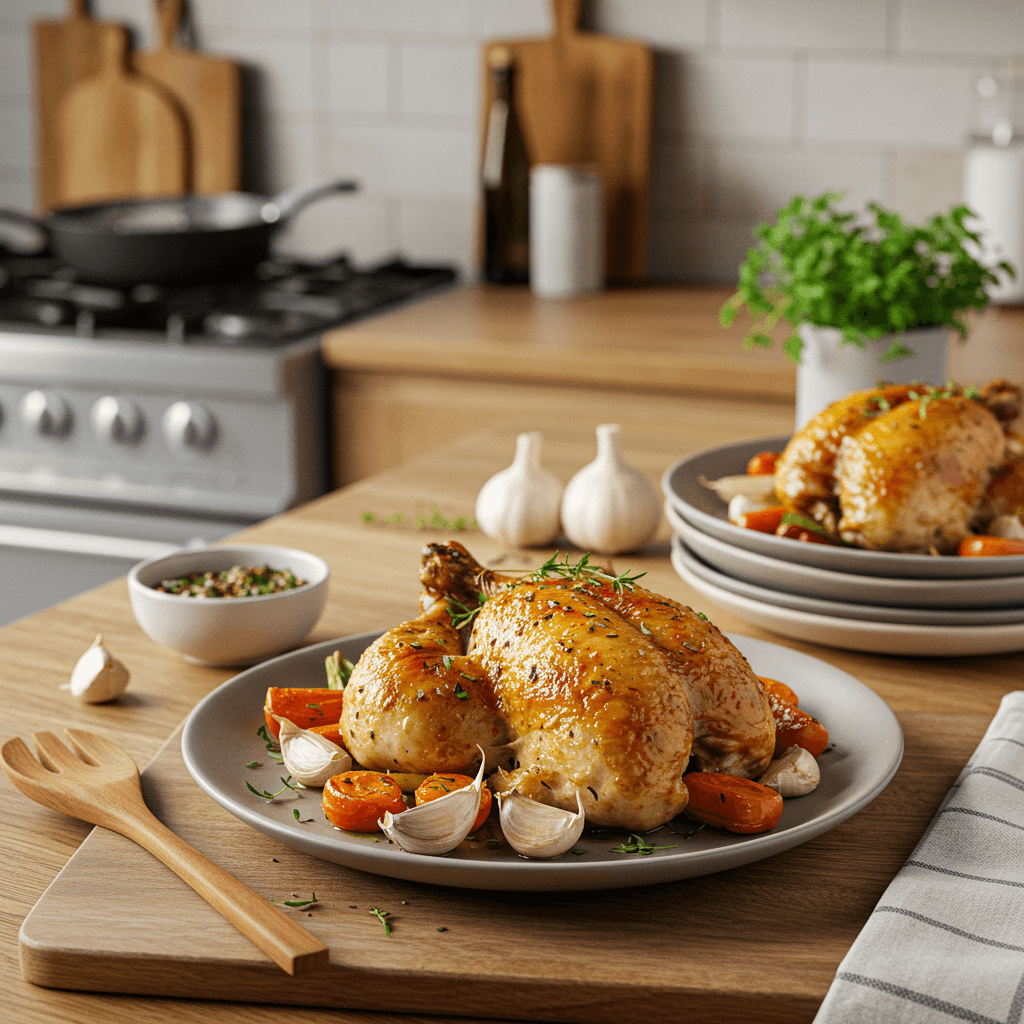 Oven-Roasted Garlic Chicken with Herbs