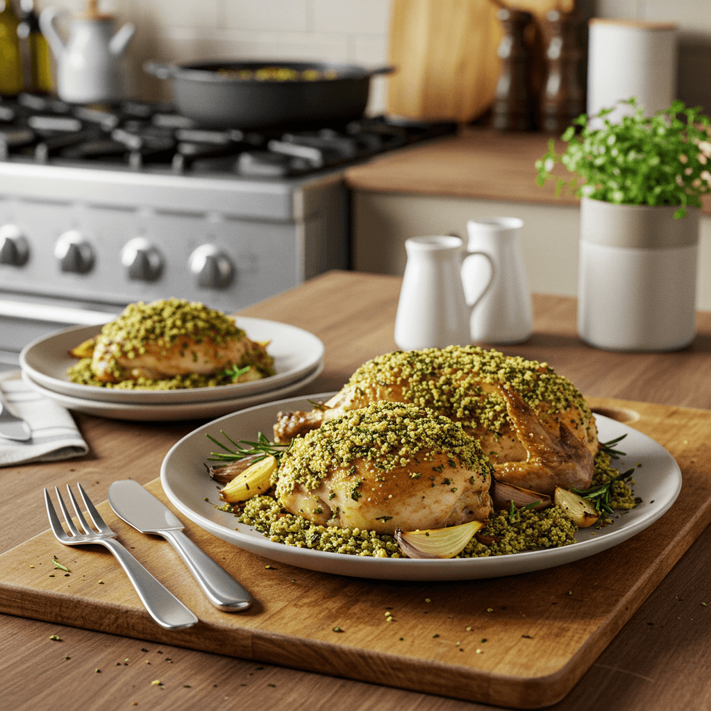 Oven-Roasted Herb-Crusted Chicken