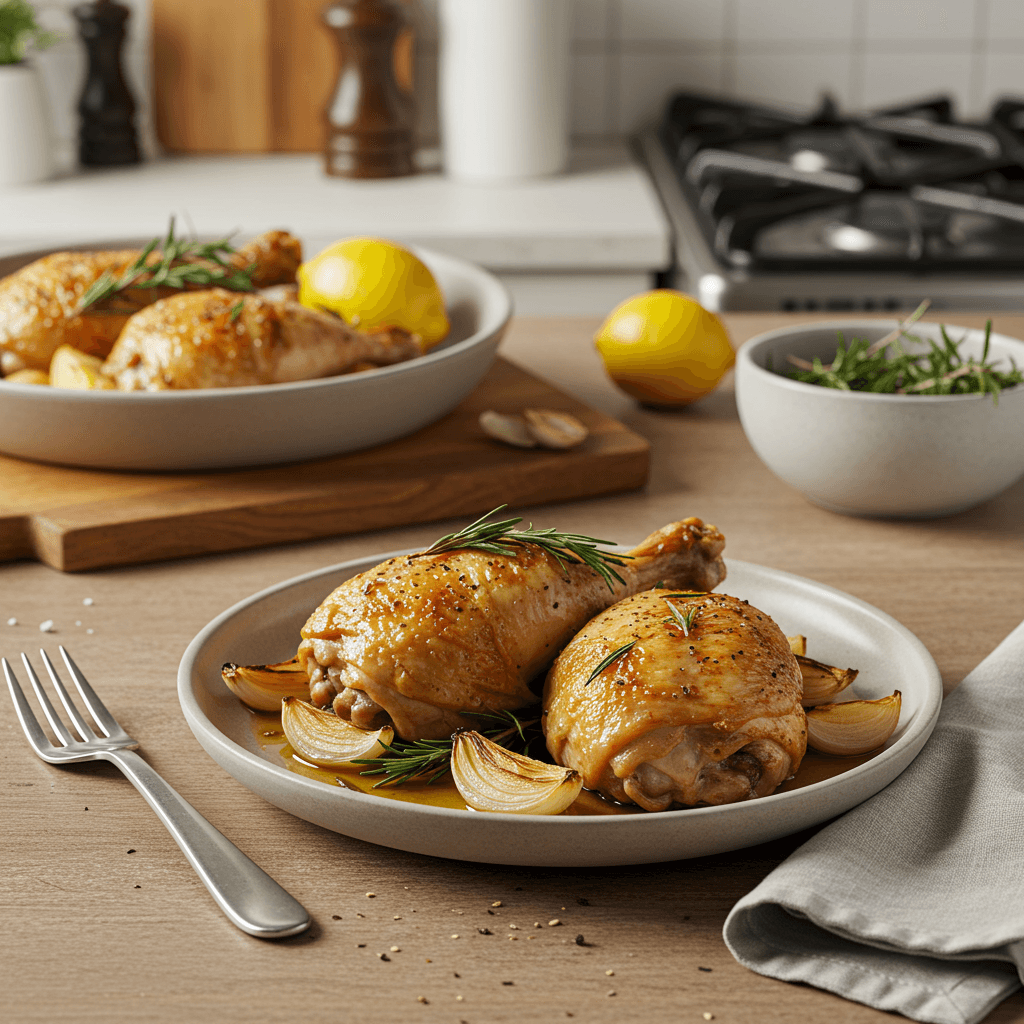 Oven-Roasted Lemon Rosemary Chicken Adobo