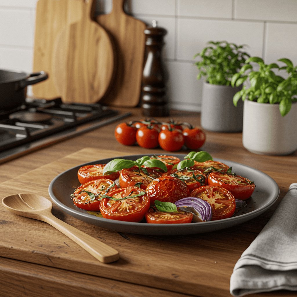 Oven-Roasted Tomato and Basil Medley