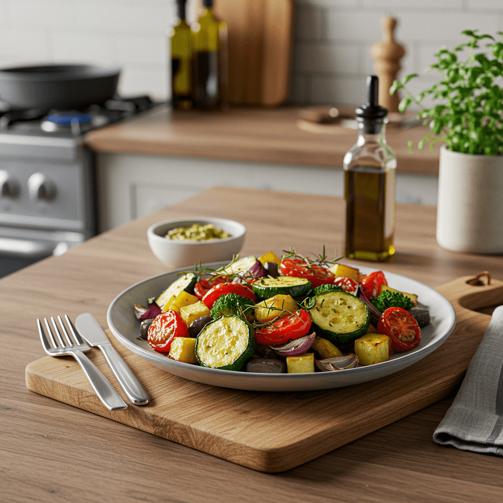 Oven-Roasted Vegetable Medley with Herbs and Olive Oil