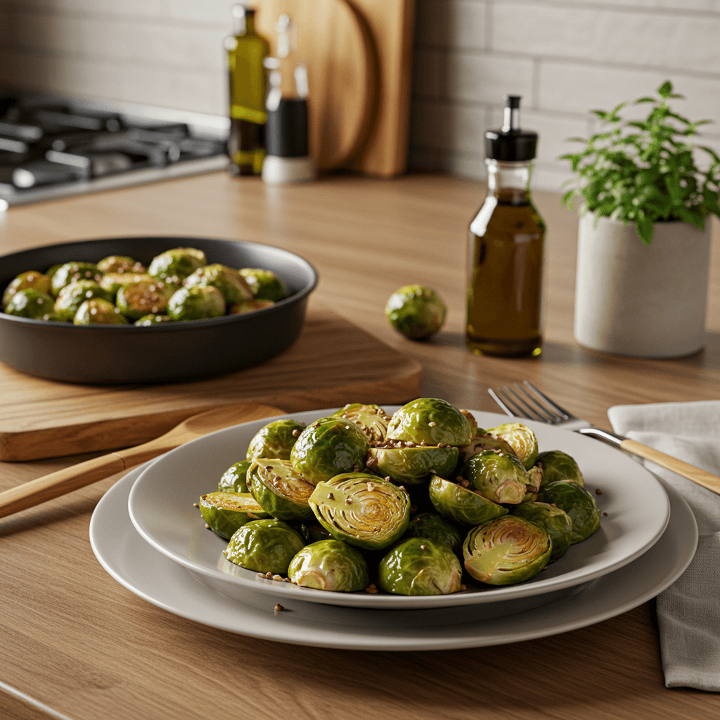 Perfectly Roasted Brussels Sprouts with Olive Oil