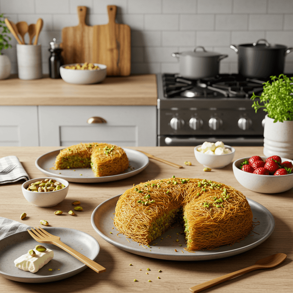 Pistachio Strawberry White Chocolate Kataifi Delight