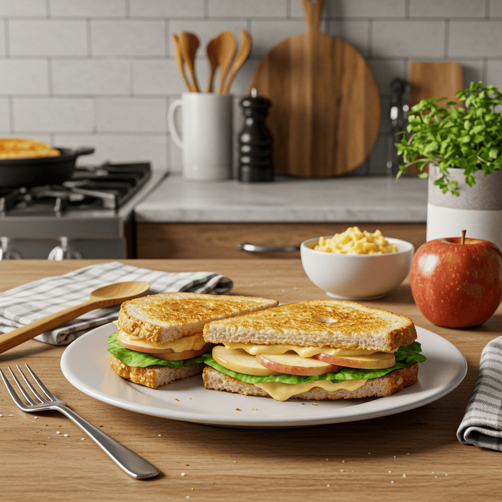 Savory Cheese-Pretzel Apple Snack Melt