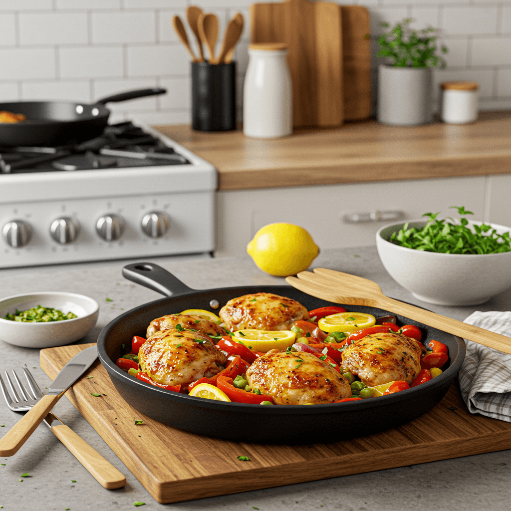 Savory Lemon Paprika Chicken Skillet