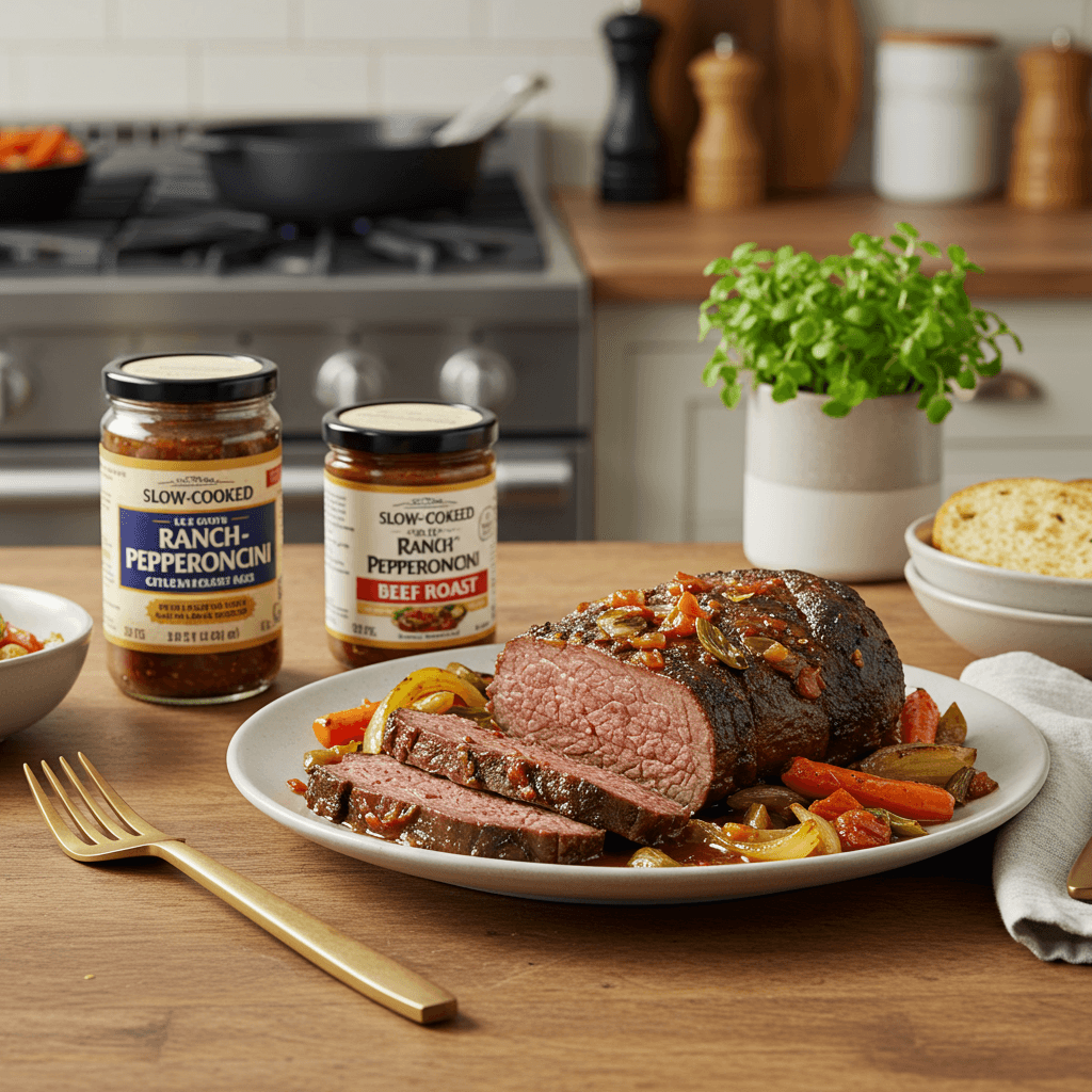Slow-Cooked Ranch Pepperoncini Beef Roast